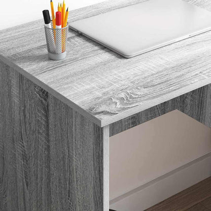 Bureau met lade Grijs Sonoma 90 x 49 x 75 cm Bewerkt hout