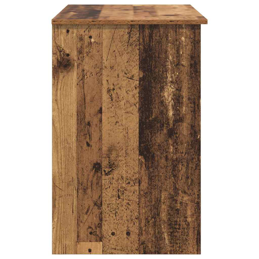 Bureau met lade met plank Oud Hout 90 x 49 x 75 cm Bewerkt hout