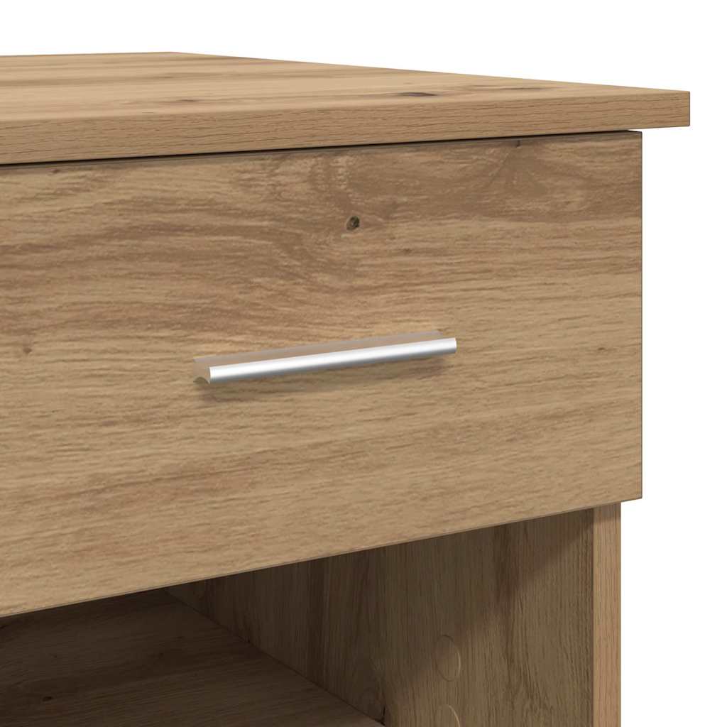 Bureau met lade Artisan Eiken 90 x 49 x 75 cm Bewerkt hout