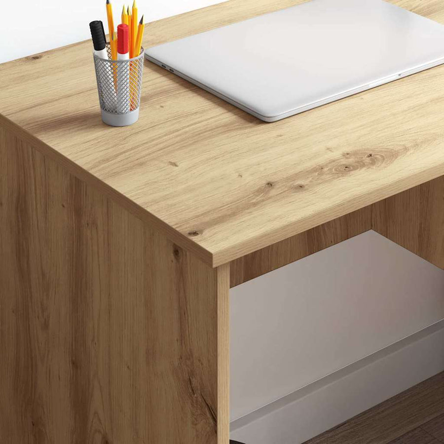 Bureau met lade Artisan Eiken 90 x 49 x 75 cm Bewerkt hout