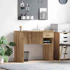 Desk with drawer Artisan Oak 90 x 49 x 75 cm Engineered Wood