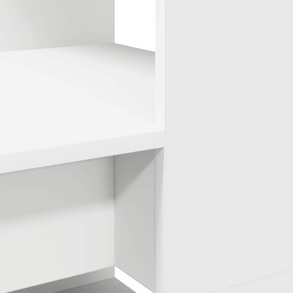 Bureau met plank met opslag Wit 113 x 54 x 120 cm Bewerkt hout