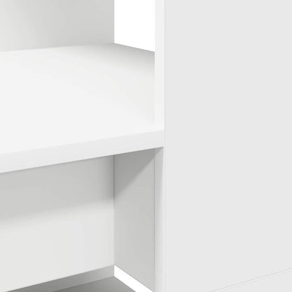 Bureau met plank met opslag Wit 113 x 54 x 120 cm Bewerkt hout