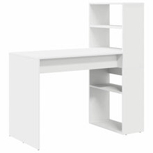 Bureau met plank met opslag Wit 113 x 54 x 120 cm Bewerkt hout