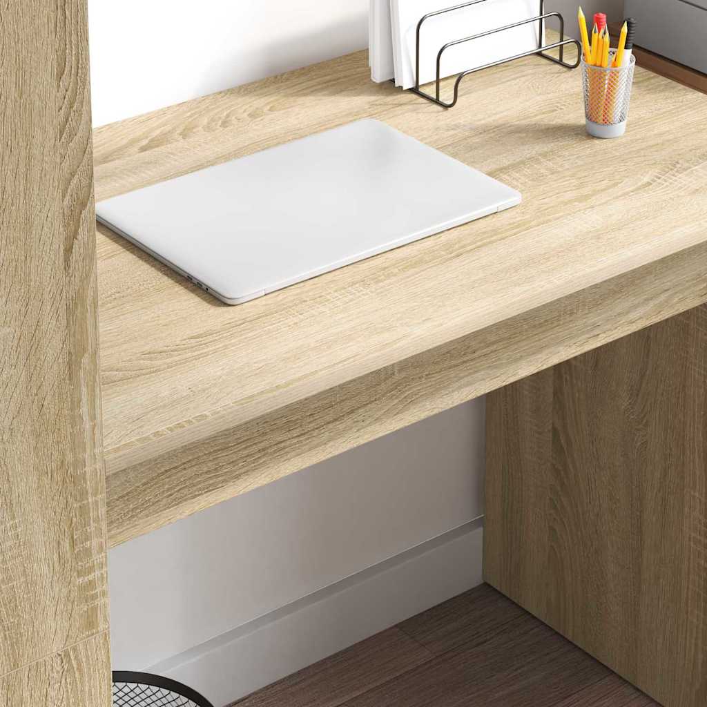 Bureau met plank Sonoma Eiken 113 x 54 x 120 cm Bewerkt hout
