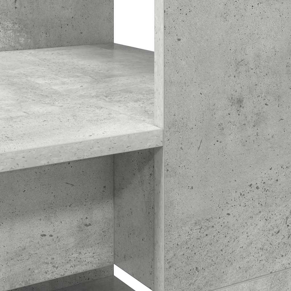 Bureau met plank Beton Grijs 113 x 54 x 120 cm Bewerkt hout