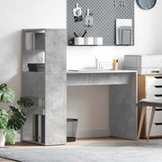 Bureau beton grijs 113x54x120 cm bewerkt hout