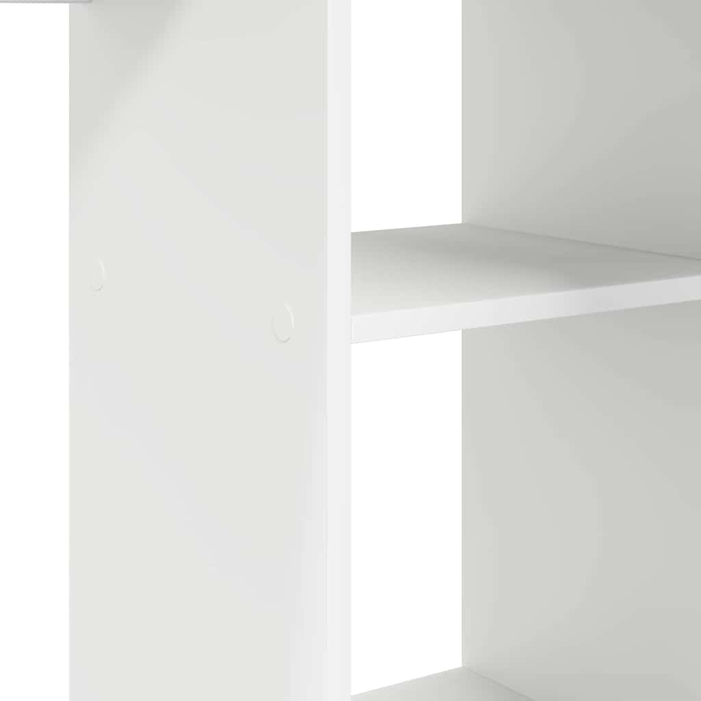 Bureau met plank met opslag Wit 142 x 102 x 73 cm Bewerkt hout