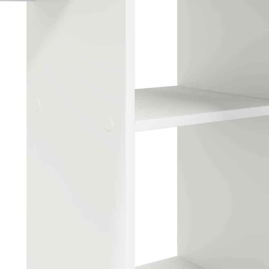Bureau met plank met opslag Wit 142 x 102 x 73 cm Bewerkt hout