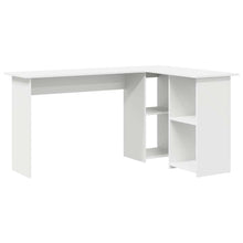 Bureau met plank met opslag Wit 142 x 102 x 73 cm Bewerkt hout