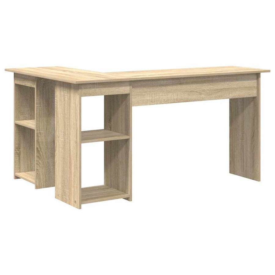 Bureau met plank Sonoma Eiken 142 x 102 x 73 cm Bewerkt hout