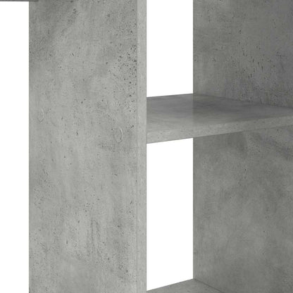 Bureau met plank Beton Grijs 142 x 102 x 73 cm Bewerkt hout