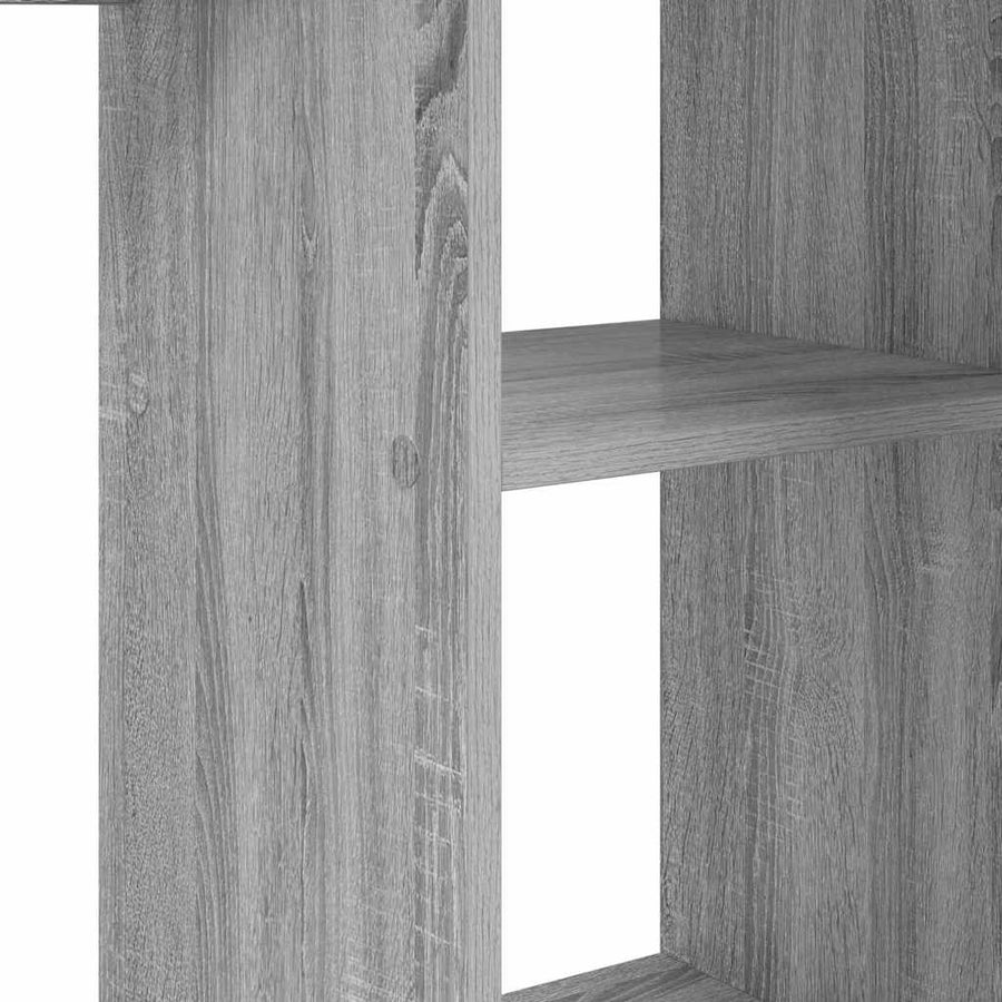 Bureau met plank Grijs Sonoma 142 x 102 x 73 cm Bewerkt hout