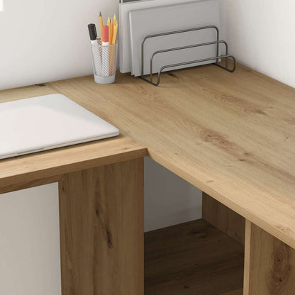 Bureau met plank Artisan Eiken 142 x 102 x 73 cm Bewerkt hout