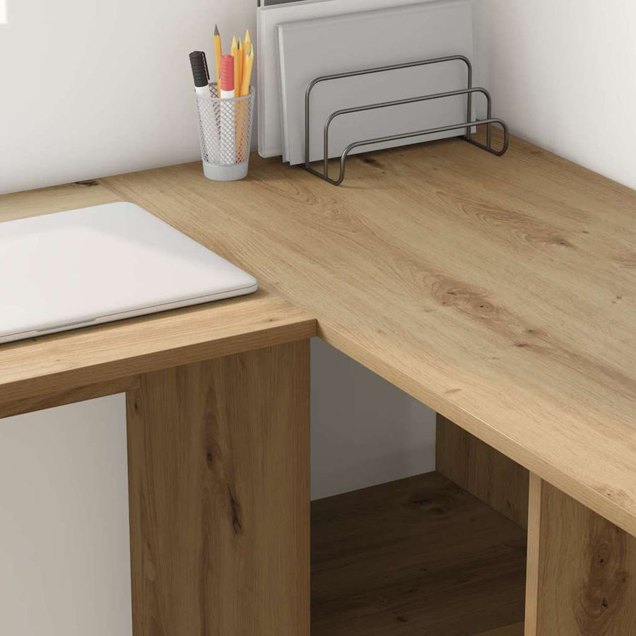 Bureau met plank Artisan Eiken 142 x 102 x 73 cm Bewerkt hout