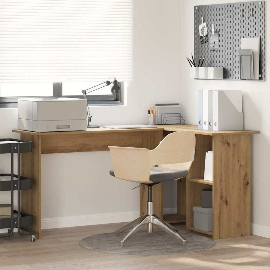 Bureau met plank Artisan Eiken 142 x 102 x 73 cm Bewerkt hout