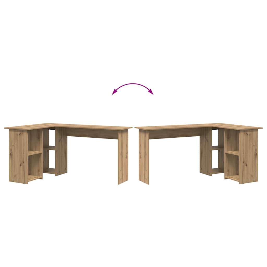 Bureau met plank Artisan Eiken 142 x 102 x 73 cm Bewerkt hout