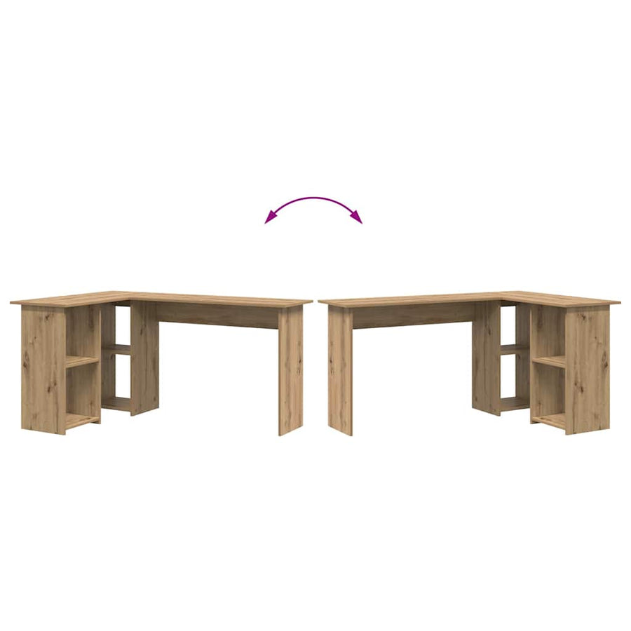 Bureau met plank Artisan Eiken 142 x 102 x 73 cm Bewerkt hout