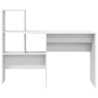 Bureau met plank Wit 131,5 x 50 x 106,5 cm Bewerkt hout