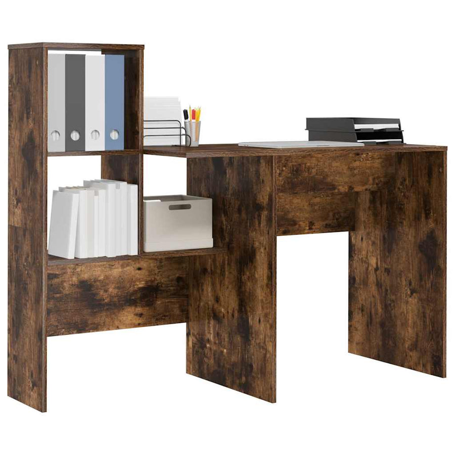 Bureau Gerookt eiken 131,5 x 50 x 106,5 cm Bewerkt hout