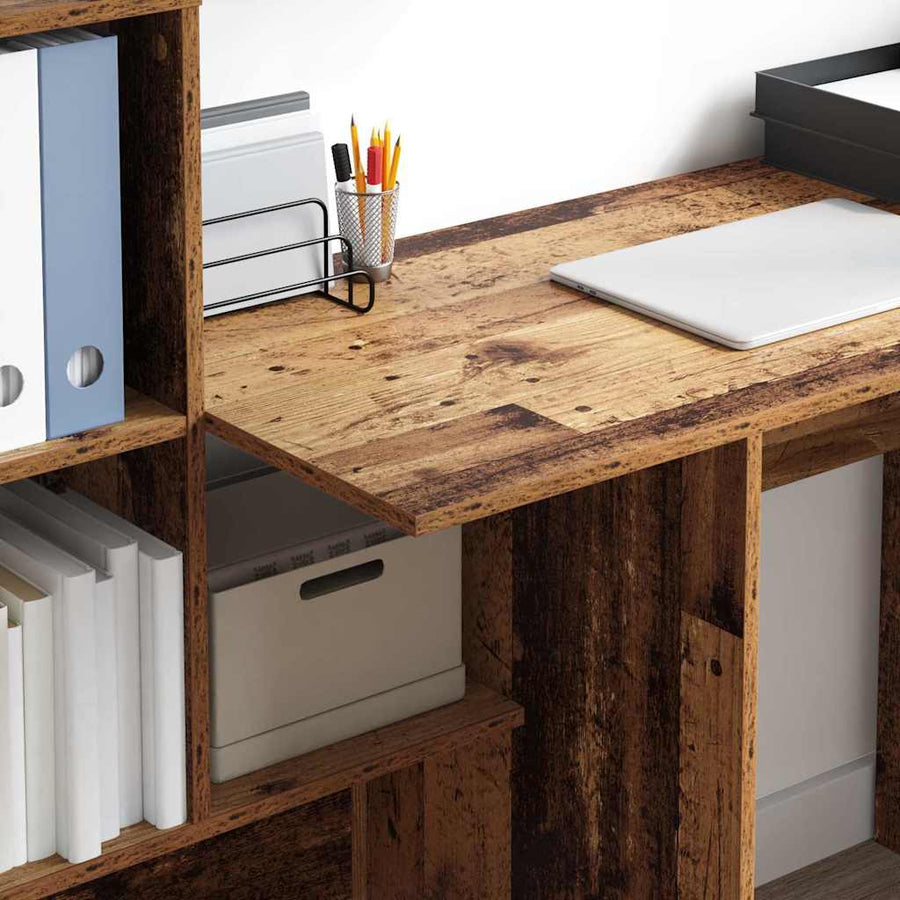 Bureau met plank Oud Hout 131,5 x 50 x 106,5 cm Bewerkt hout