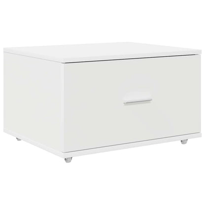 Ladenkast met wiel Wit 55 x 45 x 31 cm