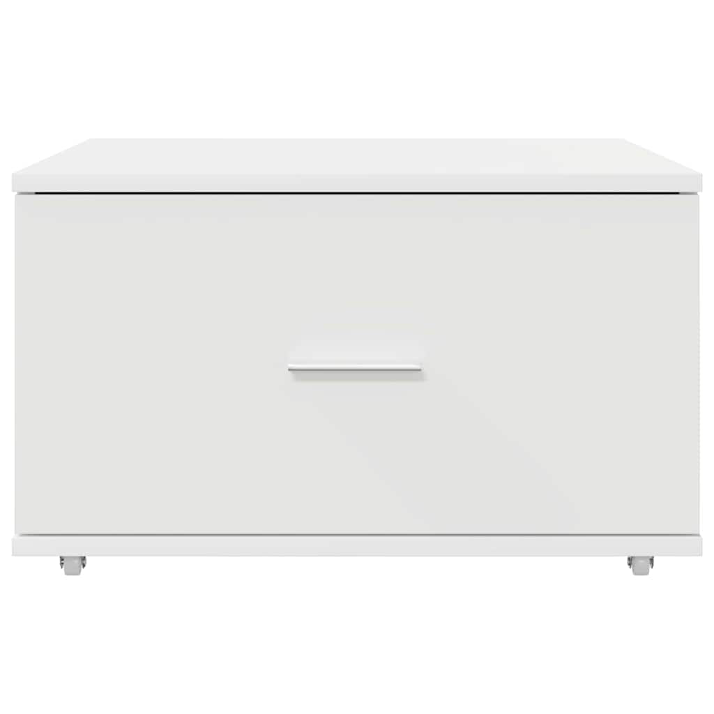 Ladenkast met wiel Wit 55 x 45 x 31 cm