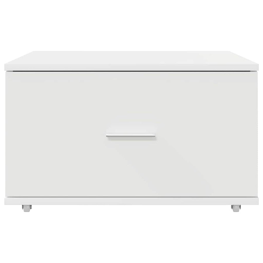 Ladenkast met wiel Wit 55 x 45 x 31 cm