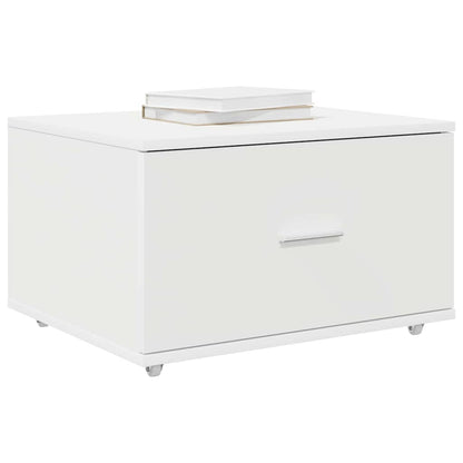 Ladenkast met wiel Wit 55 x 45 x 31 cm