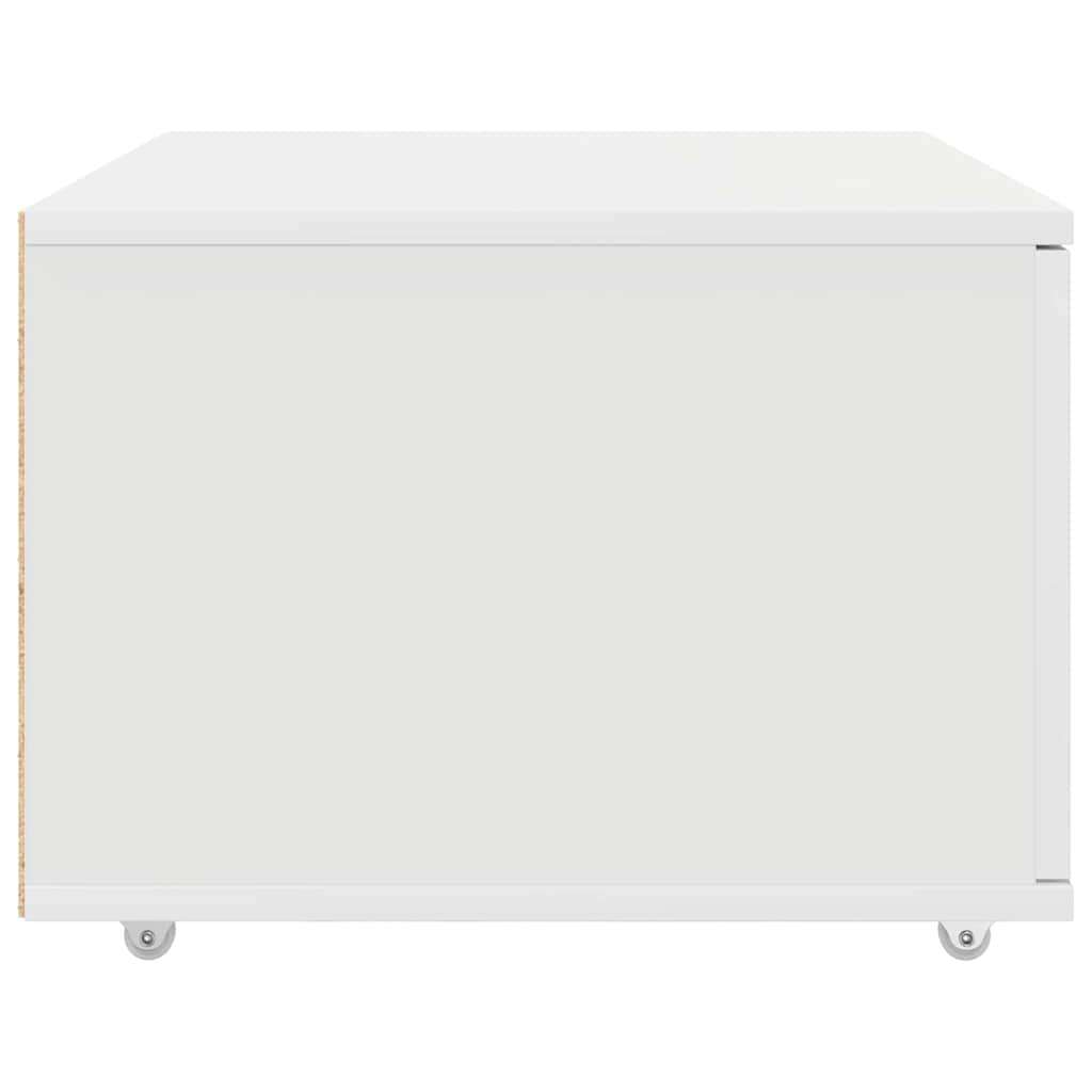 Ladenkast met wiel Wit 55 x 45 x 31 cm