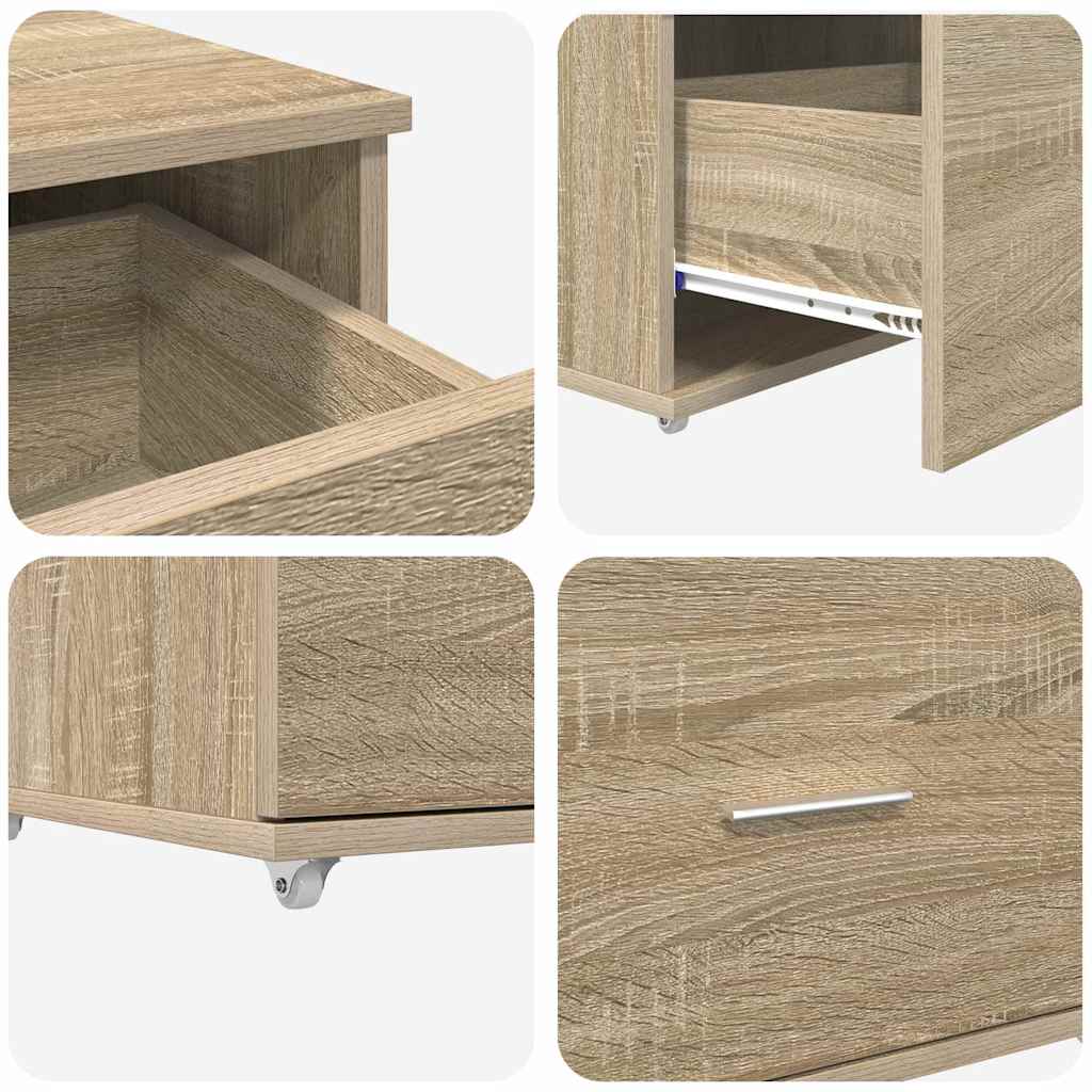 Ladenkast met wiel Sonoma Eiken 55 x 45 x 31 cm