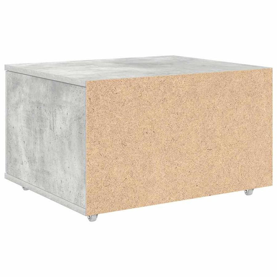 Ladenkast met wiel Beton Grijs 55 x 45 x 31 cm