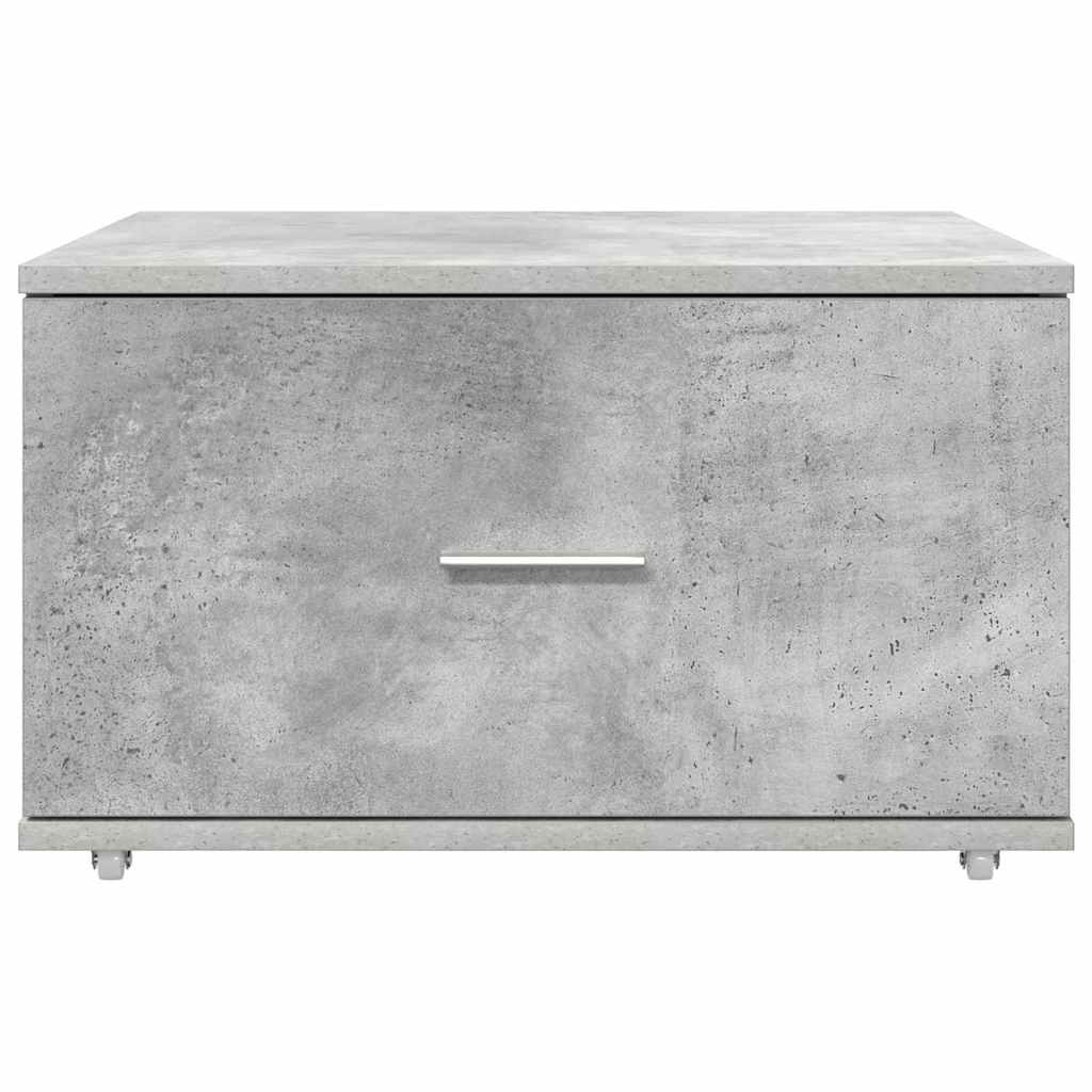 Ladenkast met wiel Beton Grijs 55 x 45 x 31 cm