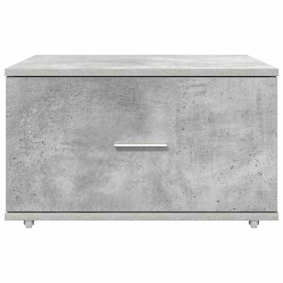 Ladenkast met wiel Beton Grijs 55 x 45 x 31 cm