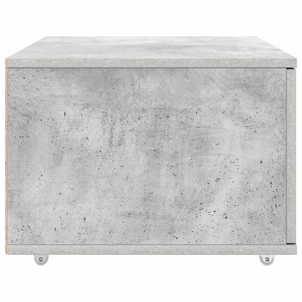Ladenkast met wiel Beton Grijs 55 x 45 x 31 cm
