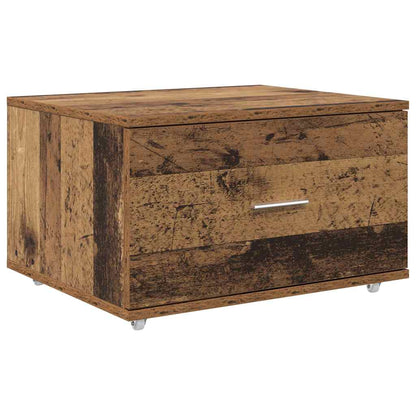 Ladenkast met wiel Oudhout 55 x 45 x 31 cm