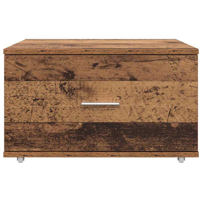 Ladenkast met wiel Oudhout 55 x 45 x 31 cm