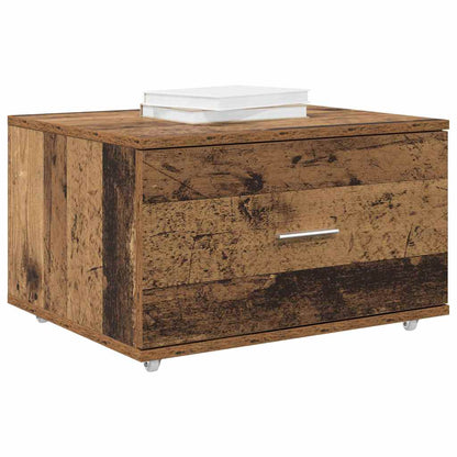 Ladenkast met wiel Oudhout 55 x 45 x 31 cm