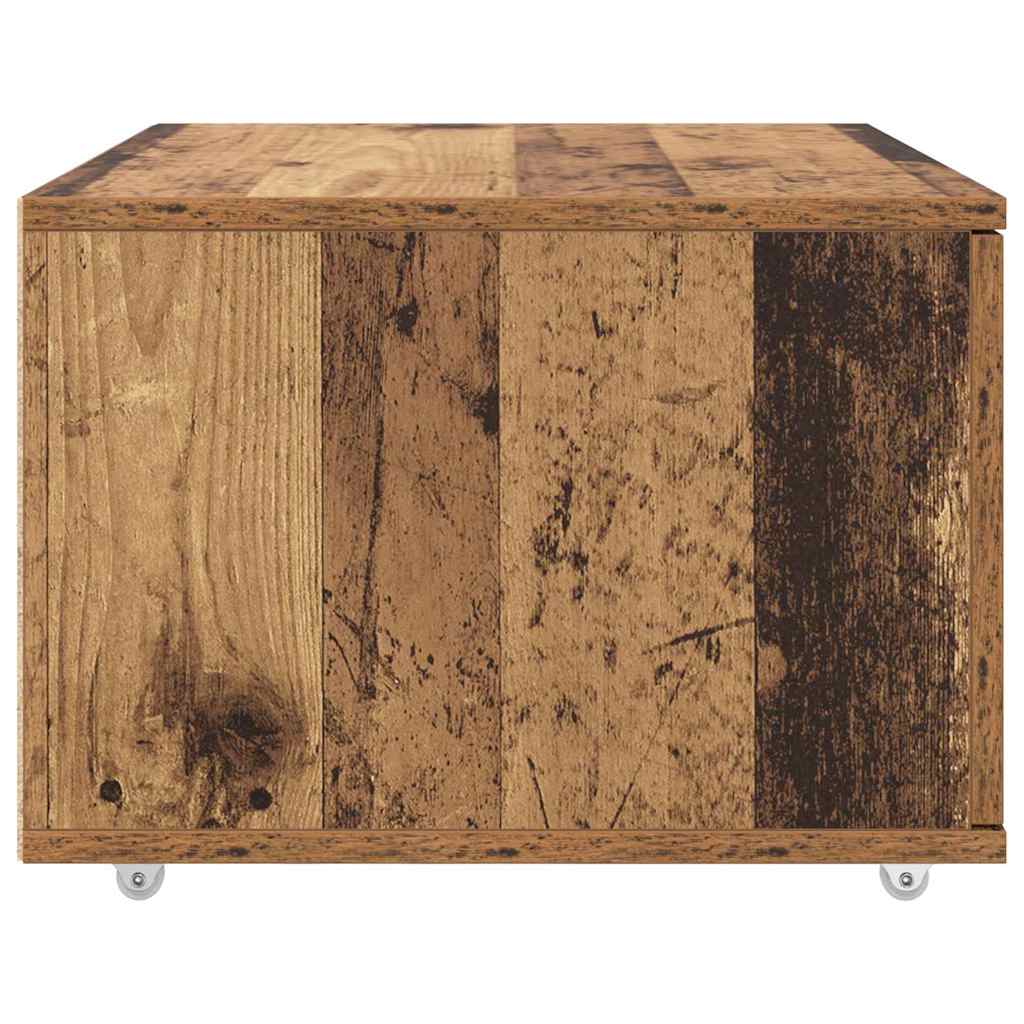 Ladenkast met wiel Oudhout 55 x 45 x 31 cm