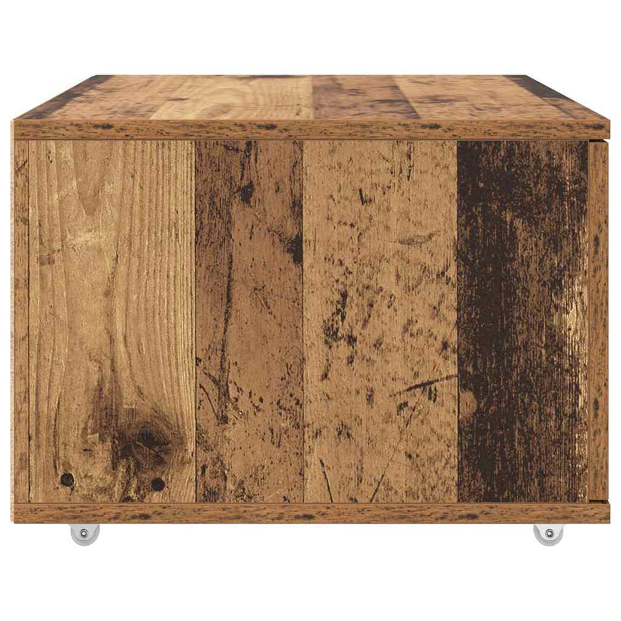 Ladenkast met wiel Oudhout 55 x 45 x 31 cm