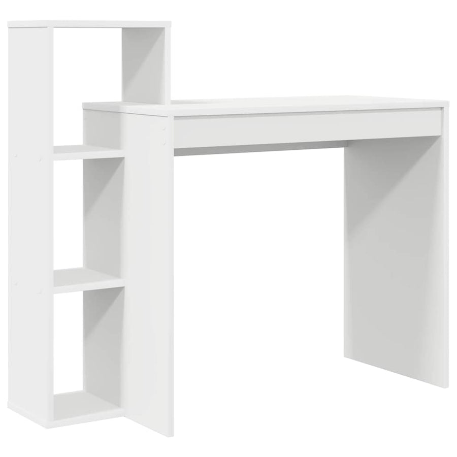 Bureau met plank met opslag Wit 100 x 40 x 90 cm Bewerkt hout