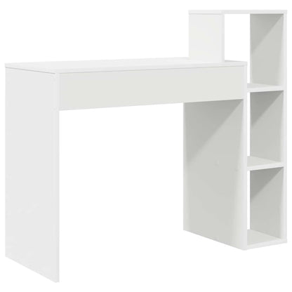 Bureau met plank met opslag Wit 100 x 40 x 90 cm Bewerkt hout