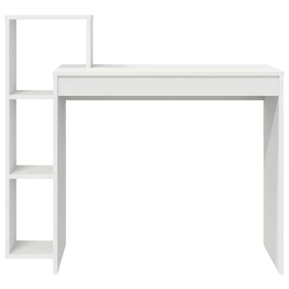 Bureau met plank met opslag Wit 100 x 40 x 90 cm Bewerkt hout