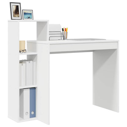 Bureau met plank met opslag Wit 100 x 40 x 90 cm Bewerkt hout