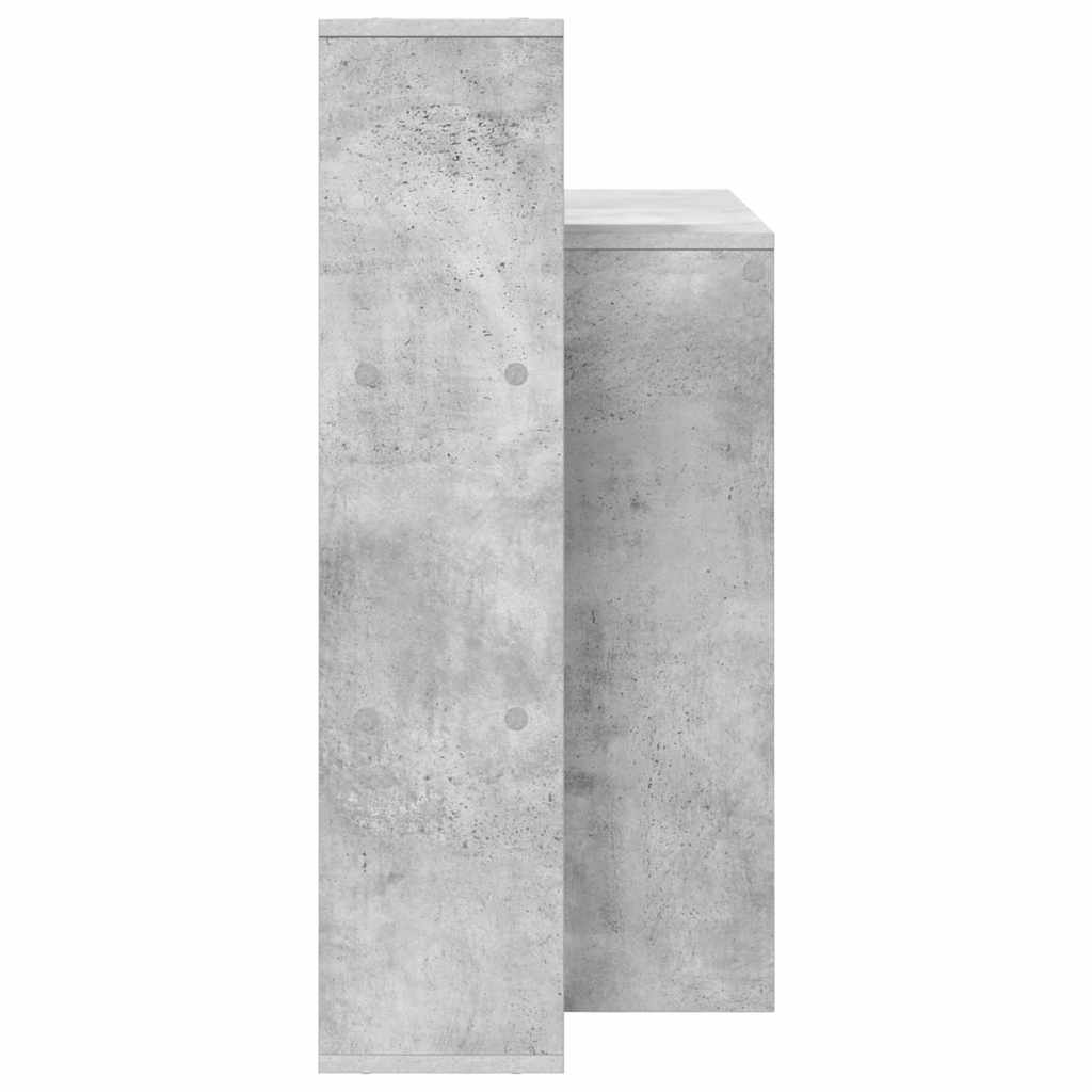 Bureau met plank Beton Grijs 100 x 40 x 90 cm Bewerkt hout