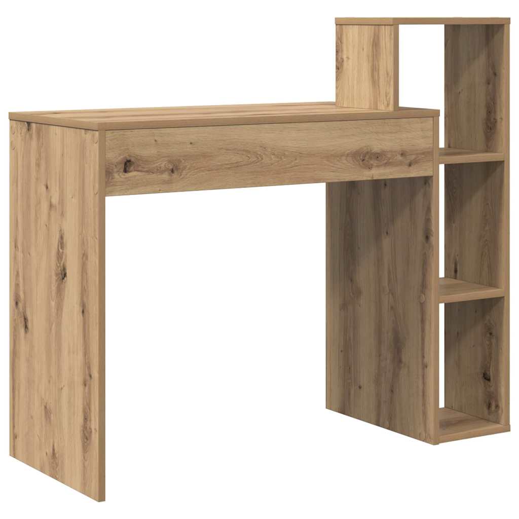 Bureau met Opbergruimte Artisan Eiken 100x40x90 cm Geengineerd Hout