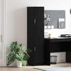 Hoge kast zwart eiken 35x39x168 cm