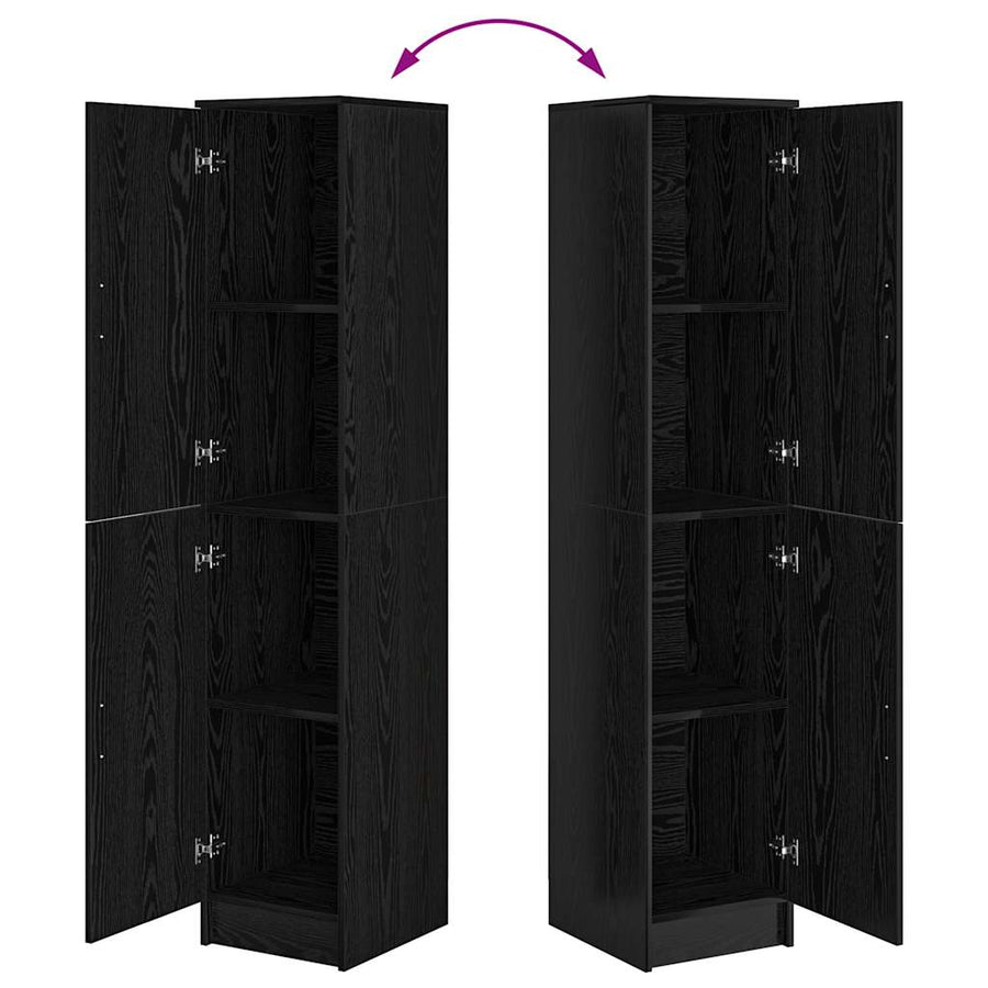 Hoge kast Zwart Eiken 35 x 39 x 168 cm