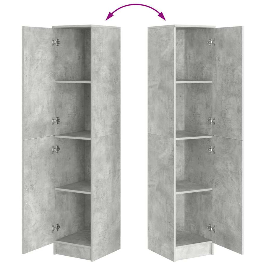 Hoge kast Beton Grijs 35 x 39 x 168 cm