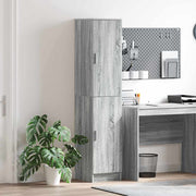 Hoge kast 35x39x168 cm grijs Sonoma bewerkt hout